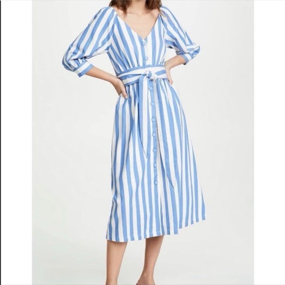 Moon River | Striped Midi Dress